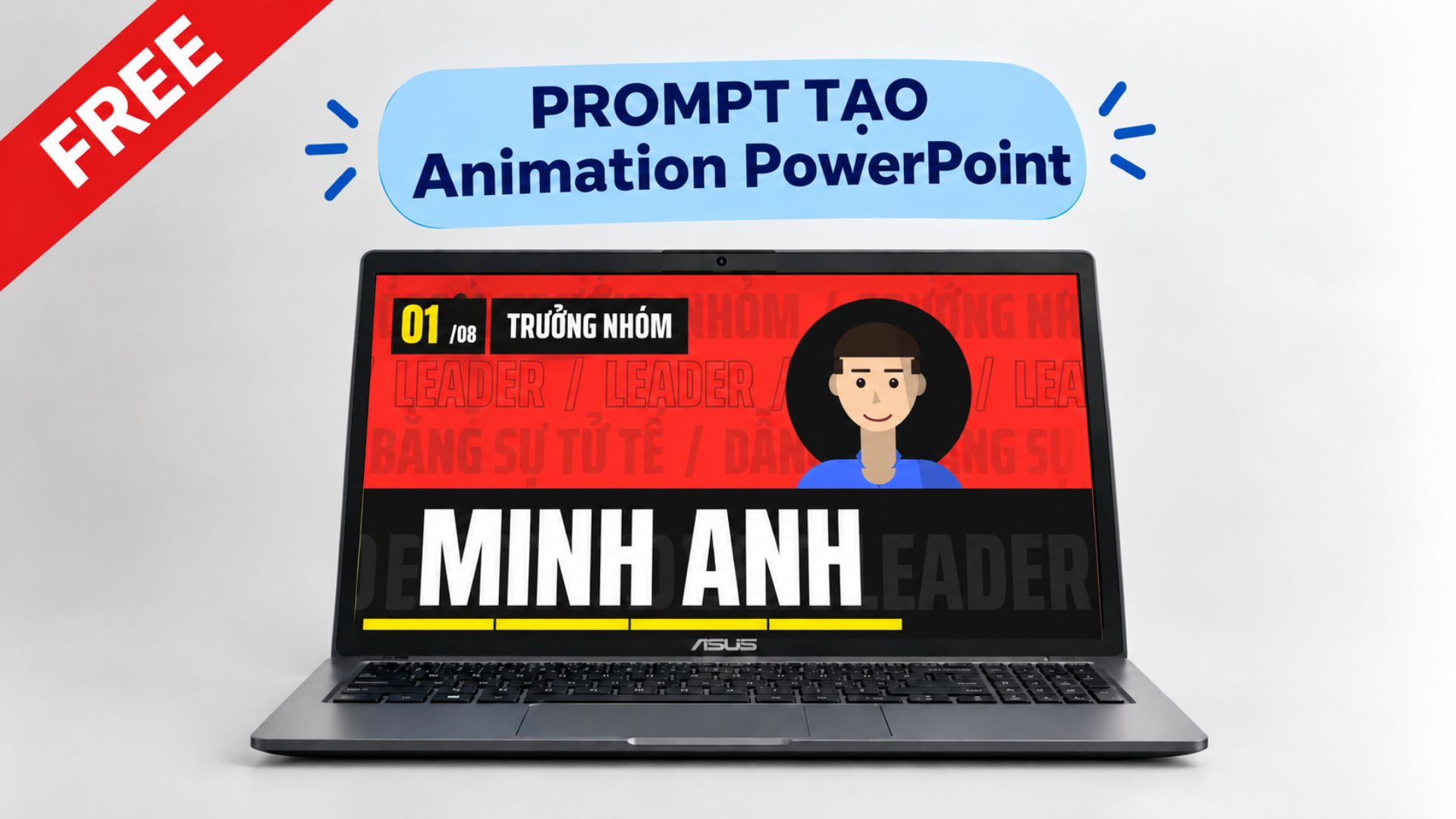 Prompt Animation PowerPoint Giới Thiệu Đội Nhóm Sáng Tạo