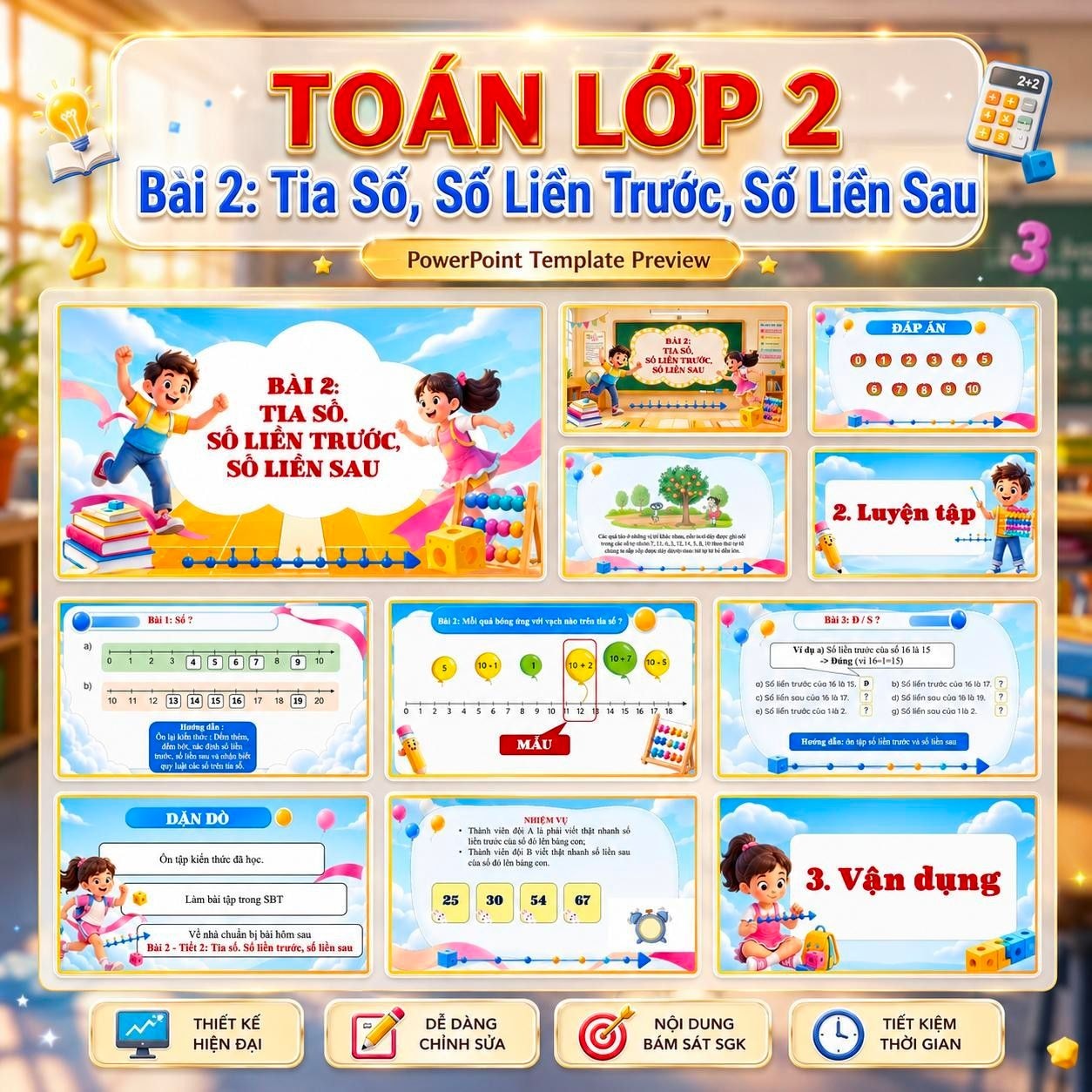 Giáo án Toán lớp 2 - Bài 2: Tia Số, Số Liền Trước, Số Liền Sau