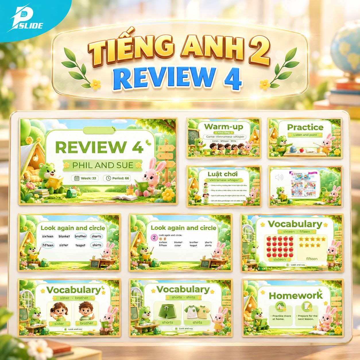 Giáo án Tiếng Anh lớp 2 - REVIEW 4