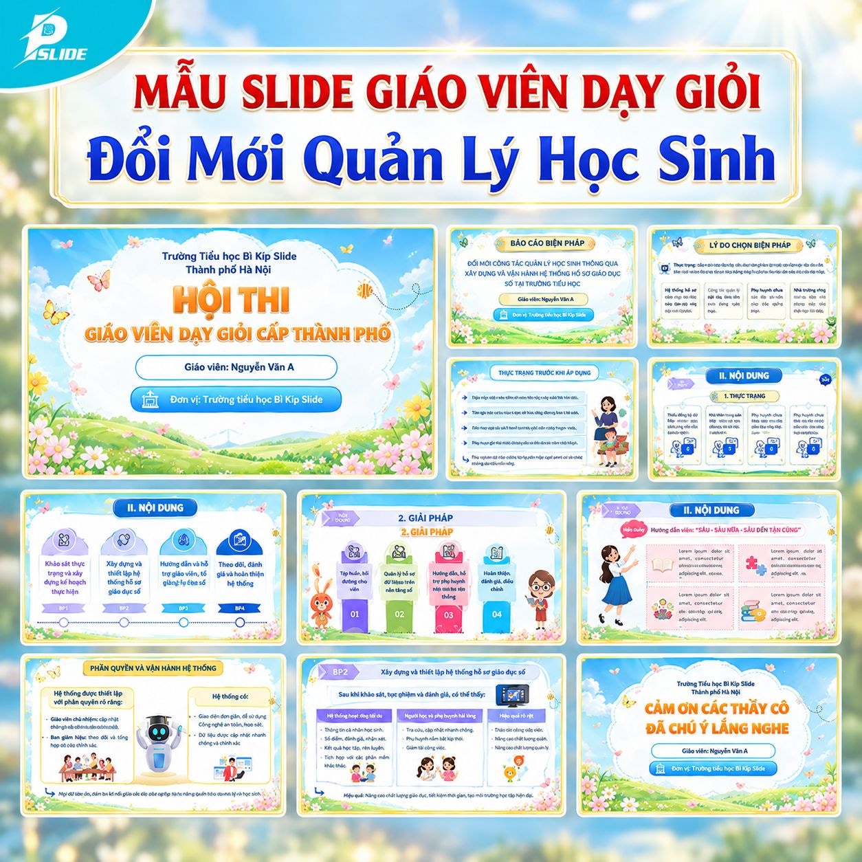 Mẫu Slide Giáo Viên Dạy Giỏi Đổi Mới Quản Lý Học Sinh (P20)