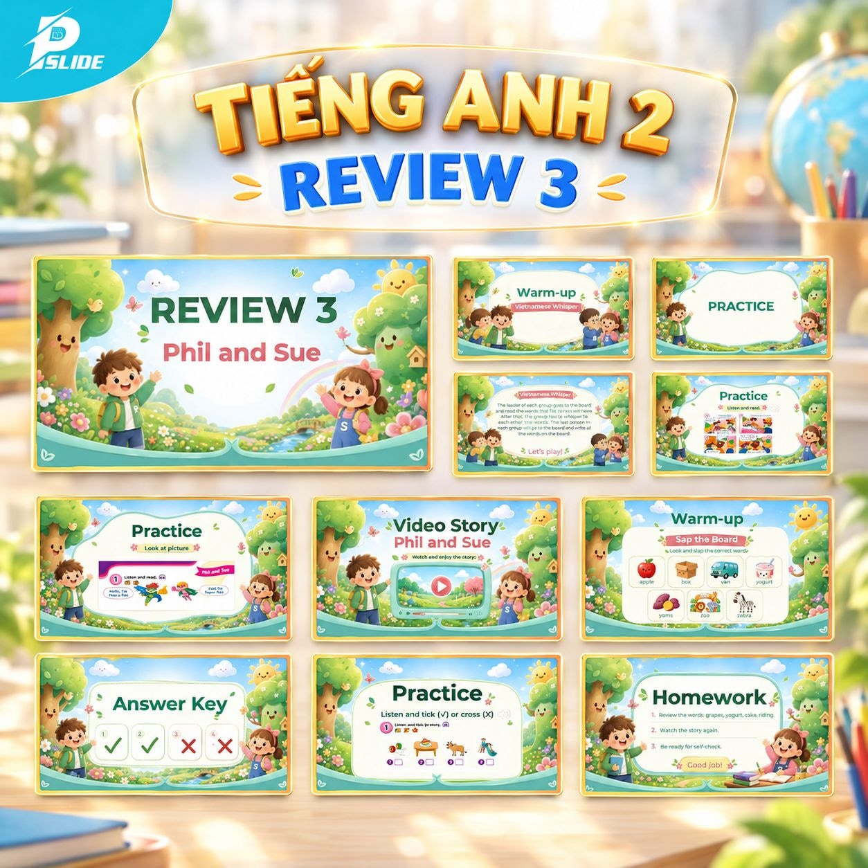 Giáo án Tiếng Anh lớp 2 - REVIEW 3