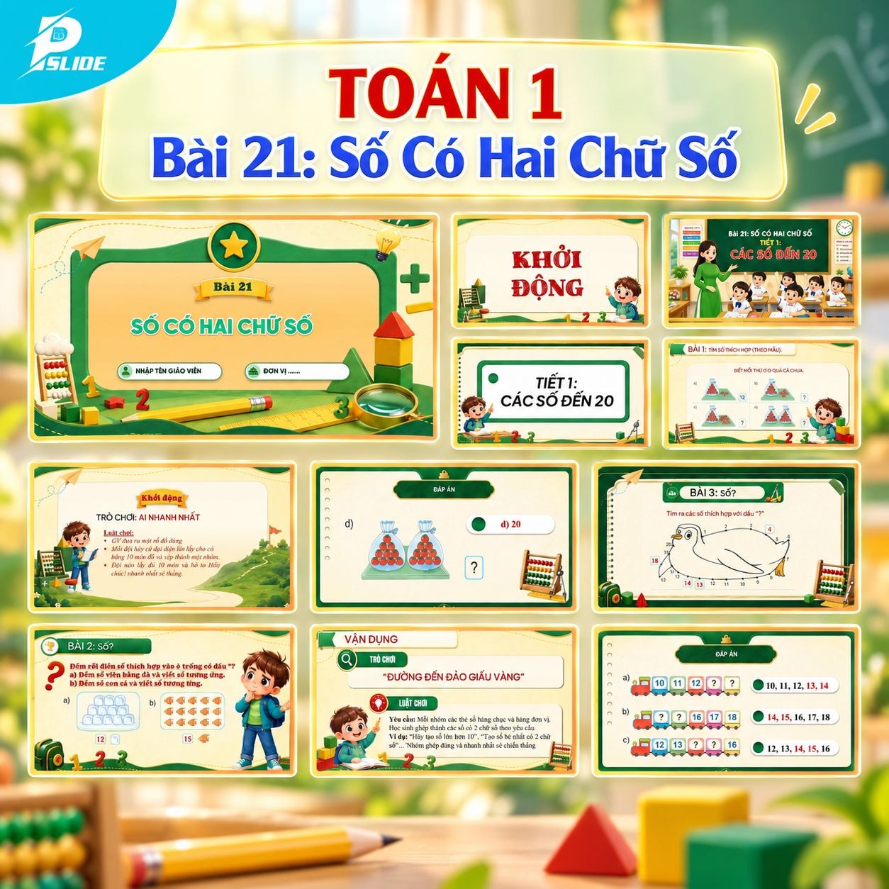 Giáo án Toán lớp 1 - Bài 21: Số Có Hai Chữ Số