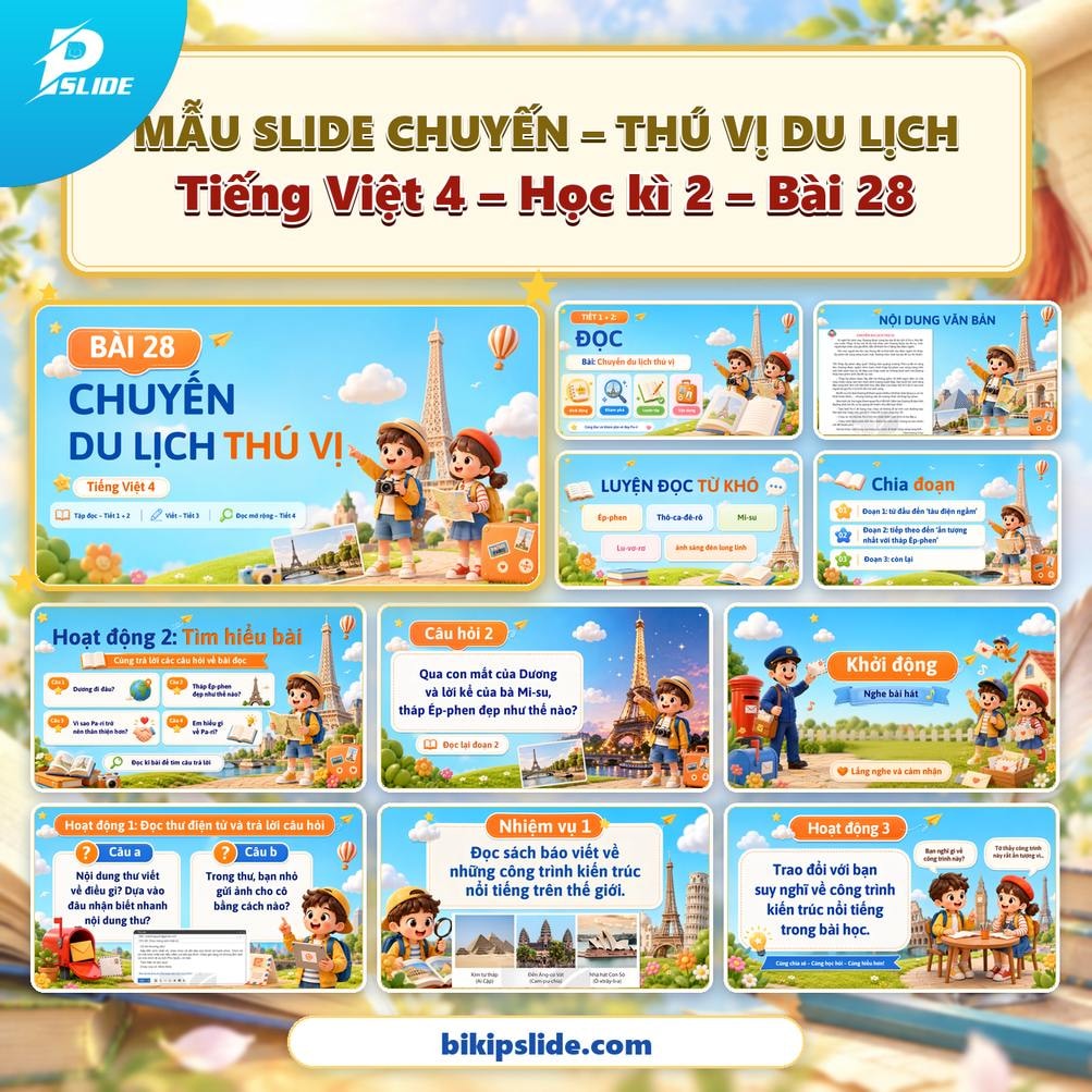 Giáo án Tiếng Việt lớp 4 - Kì 2 - Bài 28: Chuyến du lịch thú vị