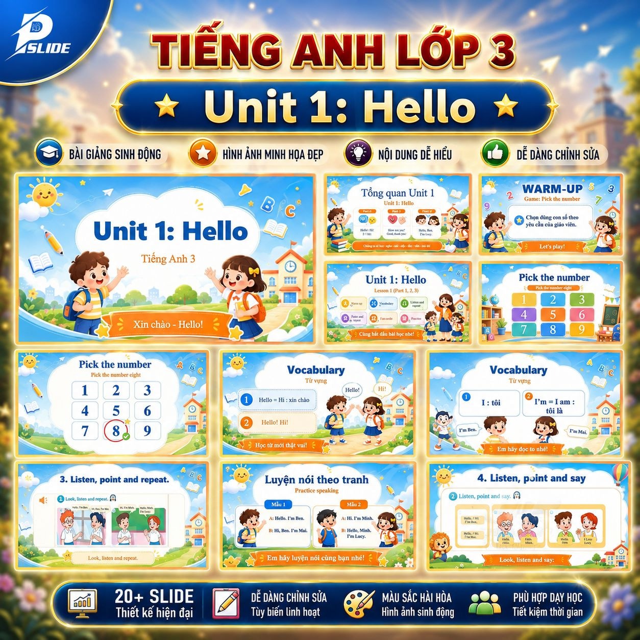 Giáo án Tiếng Anh lớp 3 - Unit 1: Hello