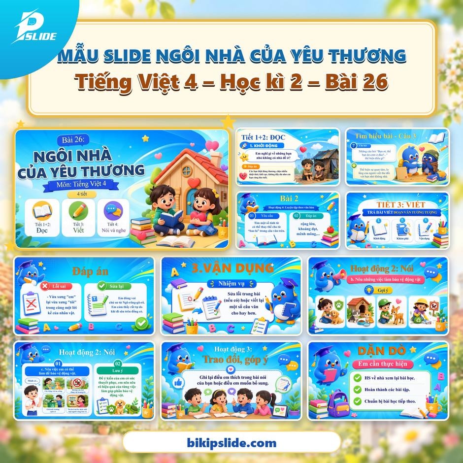 Giáo án Tiếng Việt lớp 4 - Kì 2 - Bài 26: Ngôi nhà yêu thương