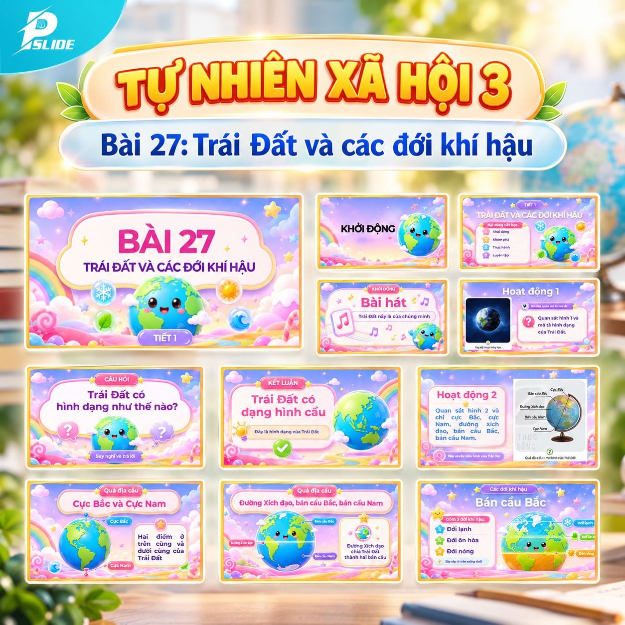 Giáo án Tự nhiên Xã hội lớp 3 - Bài 27: Trái Đất và các đới khí hậu