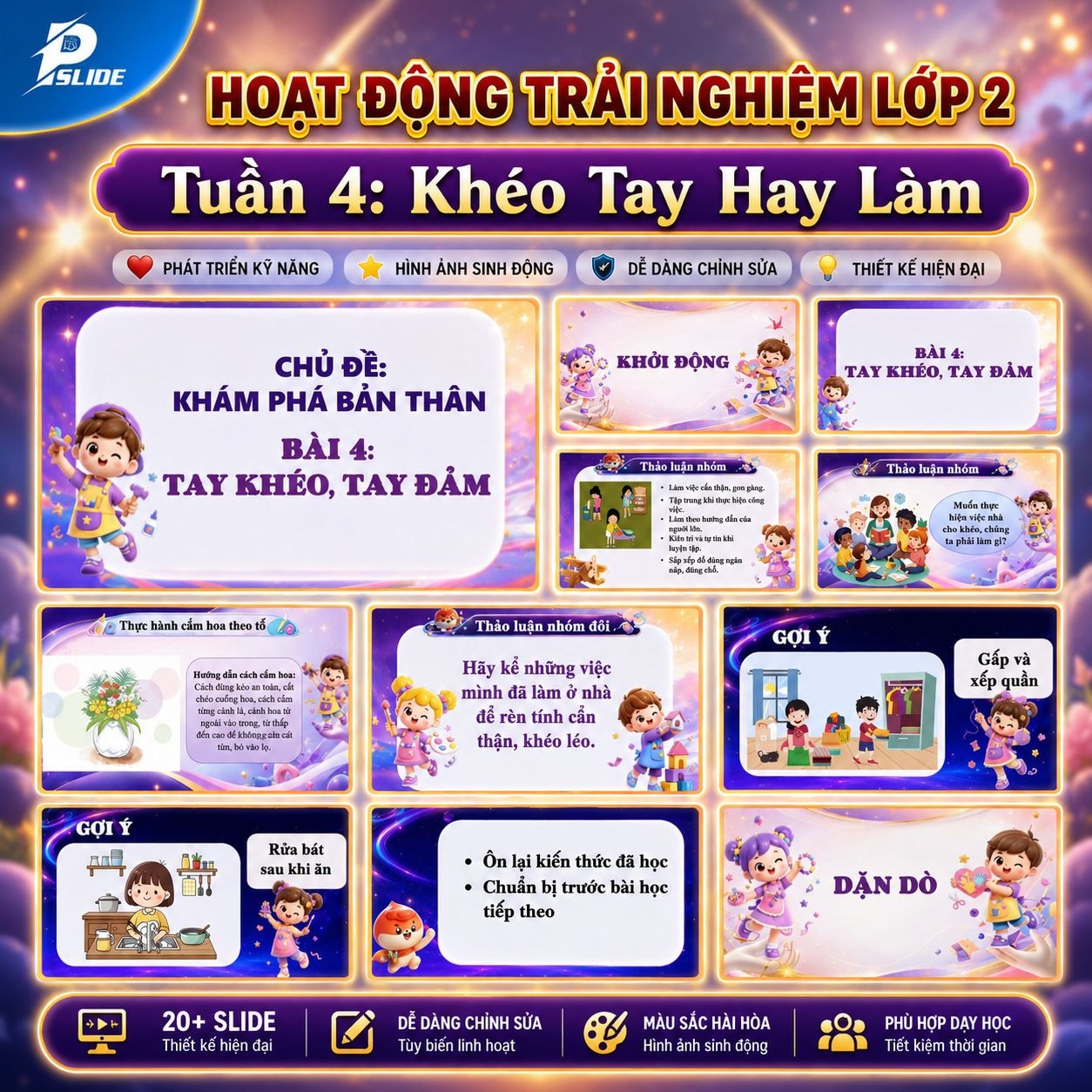 Giáo Án Hoạt Động Trải Nghiệm Lớp 2 - Tuần 4: Tay Khéo, Tay Đảm