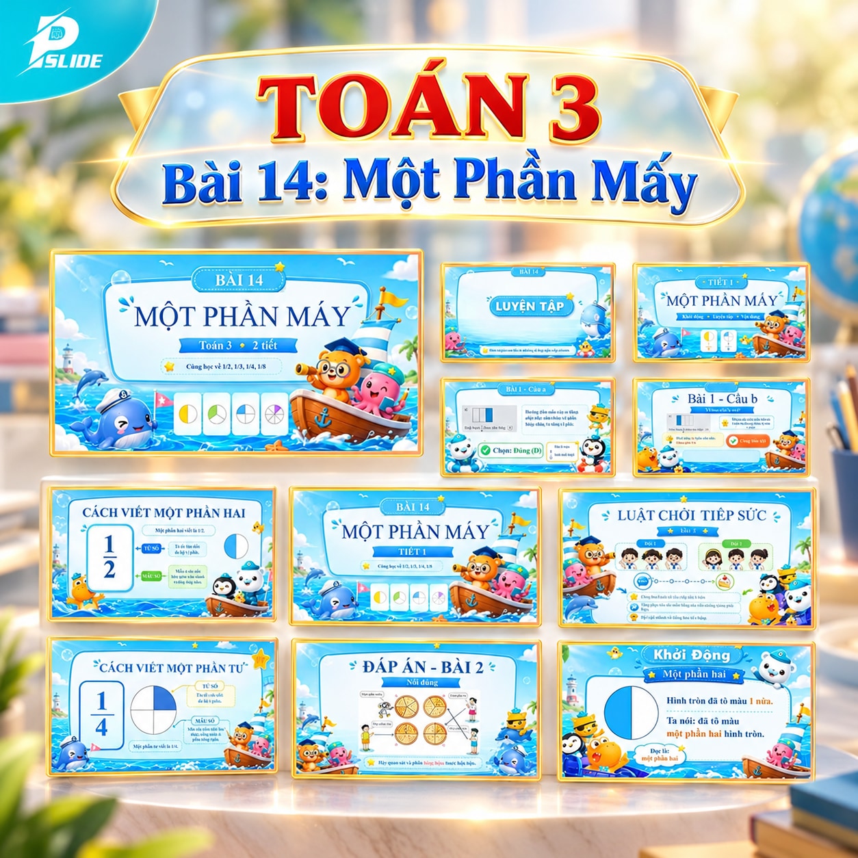 Giáo án Toán lớp 3 - Bài 14: Một Phần Mấy