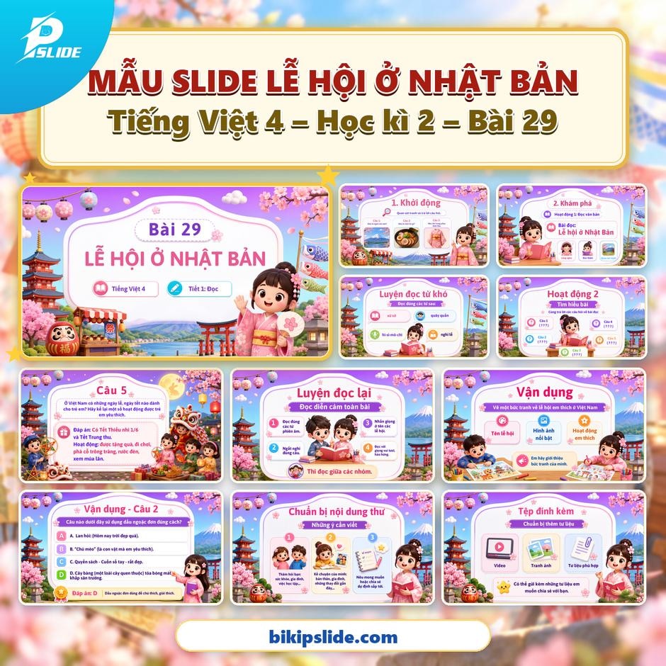Giáo án Tiếng Việt lớp 4 - Kì 2 - Bài 29: Lễ hội ở Nhật Bản