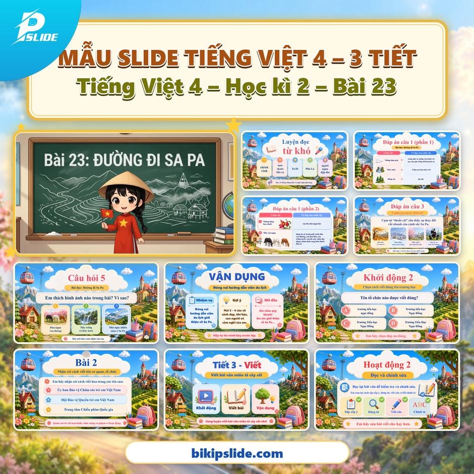 Giáo án Tiếng Việt lớp 4 - Kì 2 - Bài 23: Đường đi Sa Pa