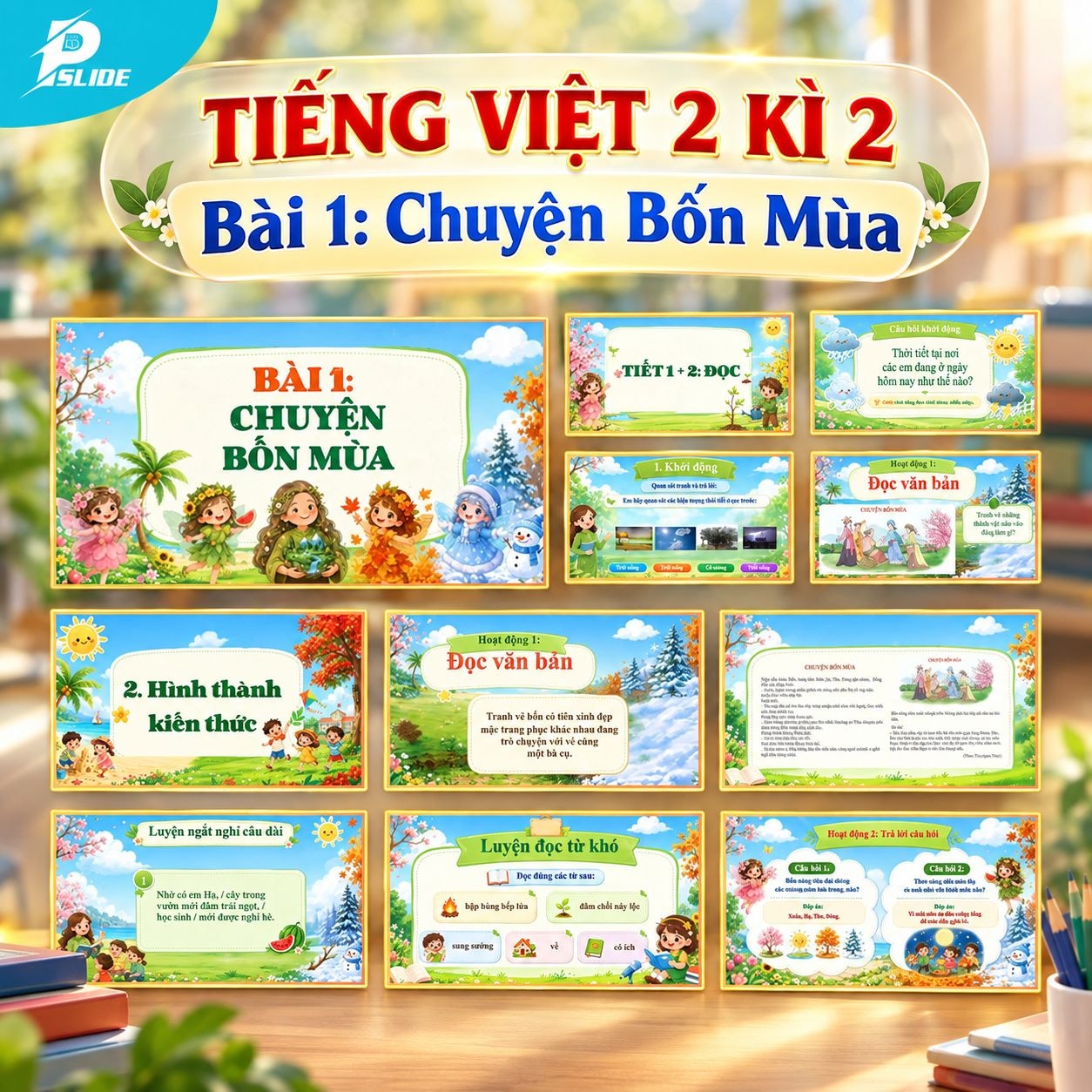 Giáo án Tiếng Việt lớp 2 Kì 2 - Bài 1: Chuyện Bốn Mùa
