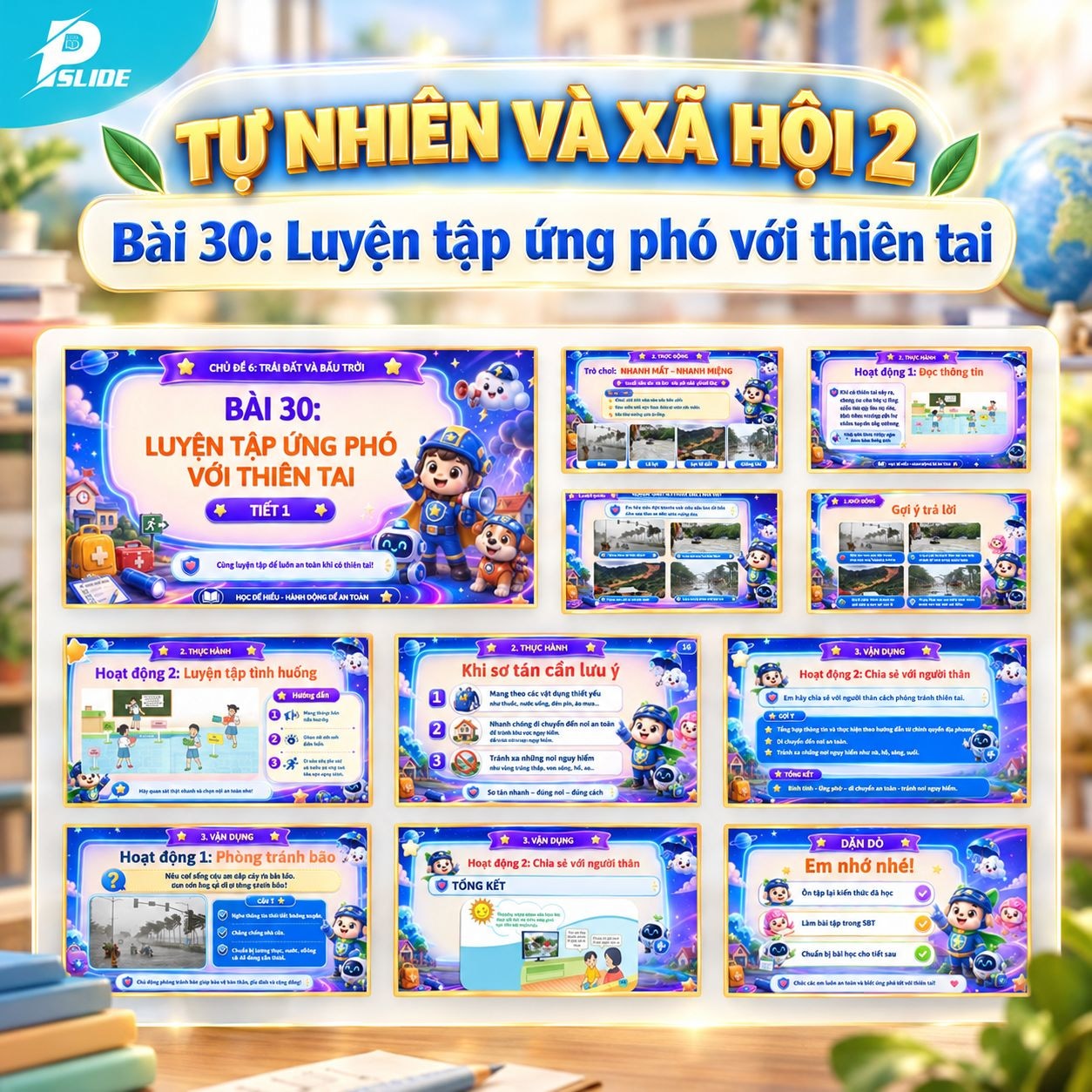 Giáo án Tự nhiên và Xã hội lớp 2 - Bài 30: Luyện tập ứng phó với thiên tai