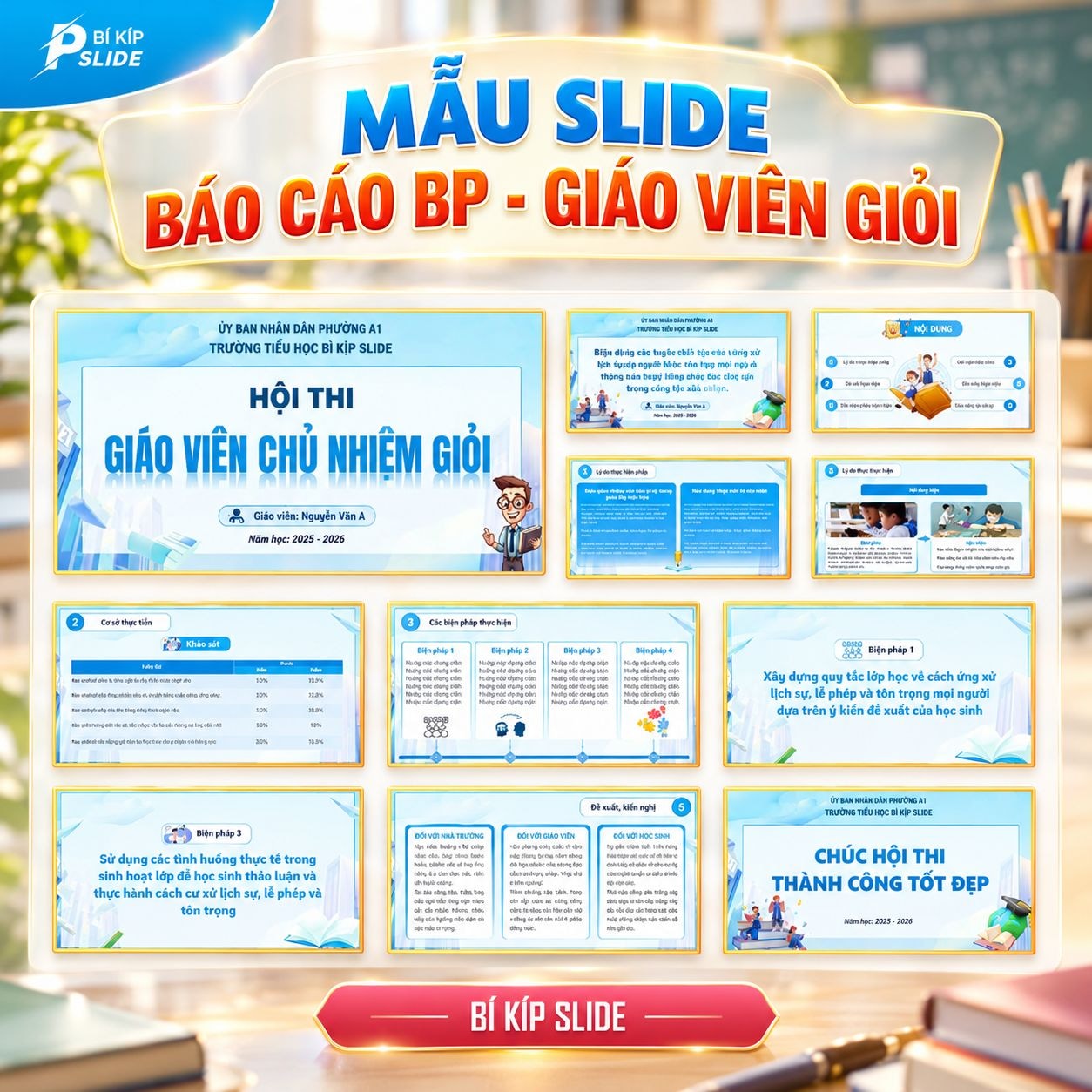 Mẫu Slide Báo Cáo Biện Pháp - Giáo Viên Giỏi (P9)