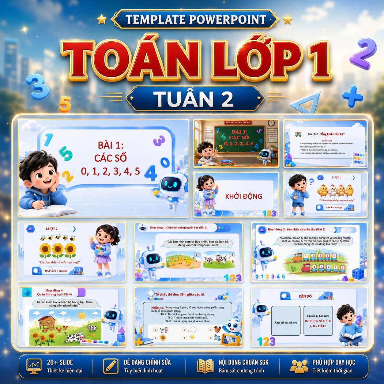 Giáo án Toán lớp 1 - Tuần 2