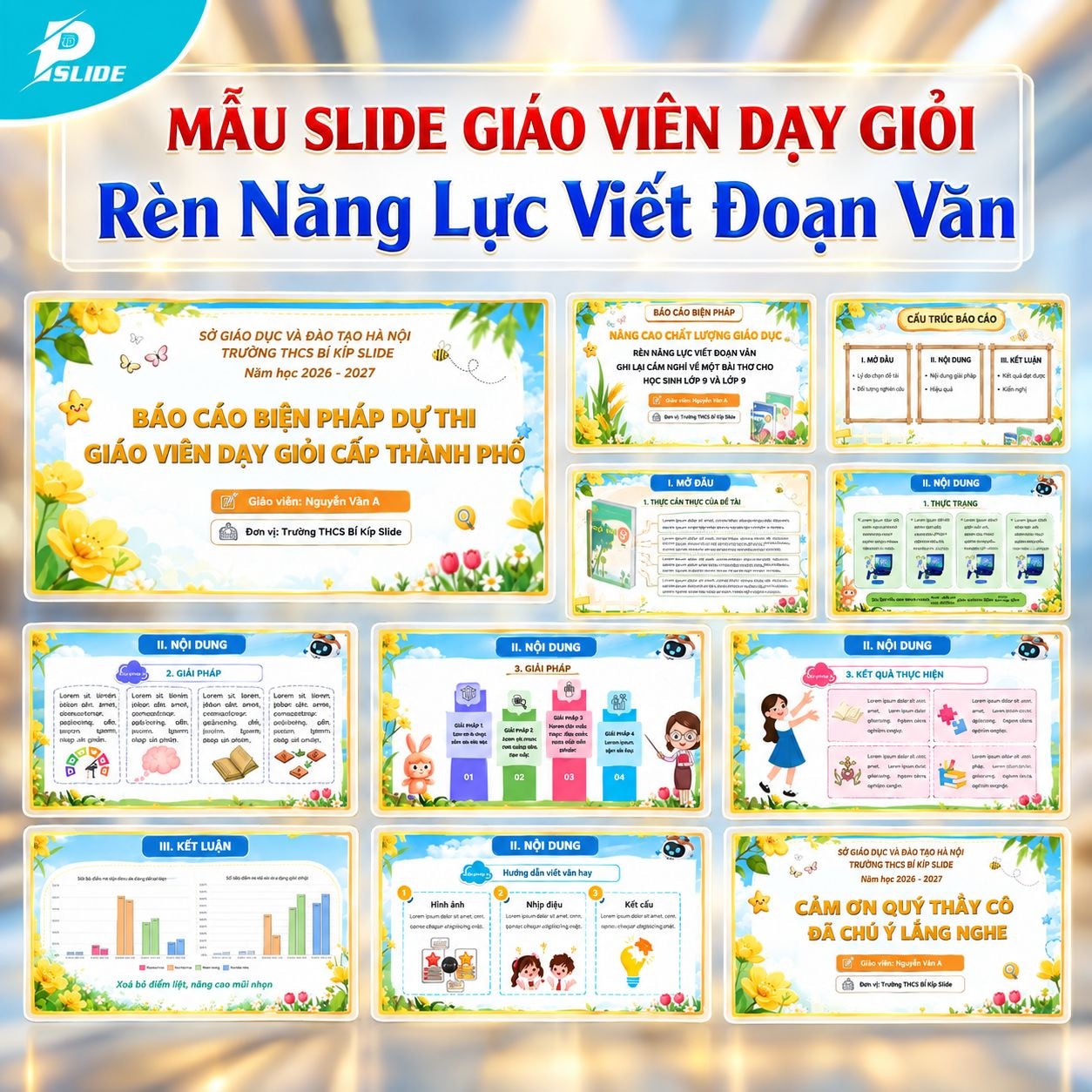 Mẫu Slide Giáo Viên Dạy Giỏi Rèn Năng Lực Viết Đoạn Văn (P19)