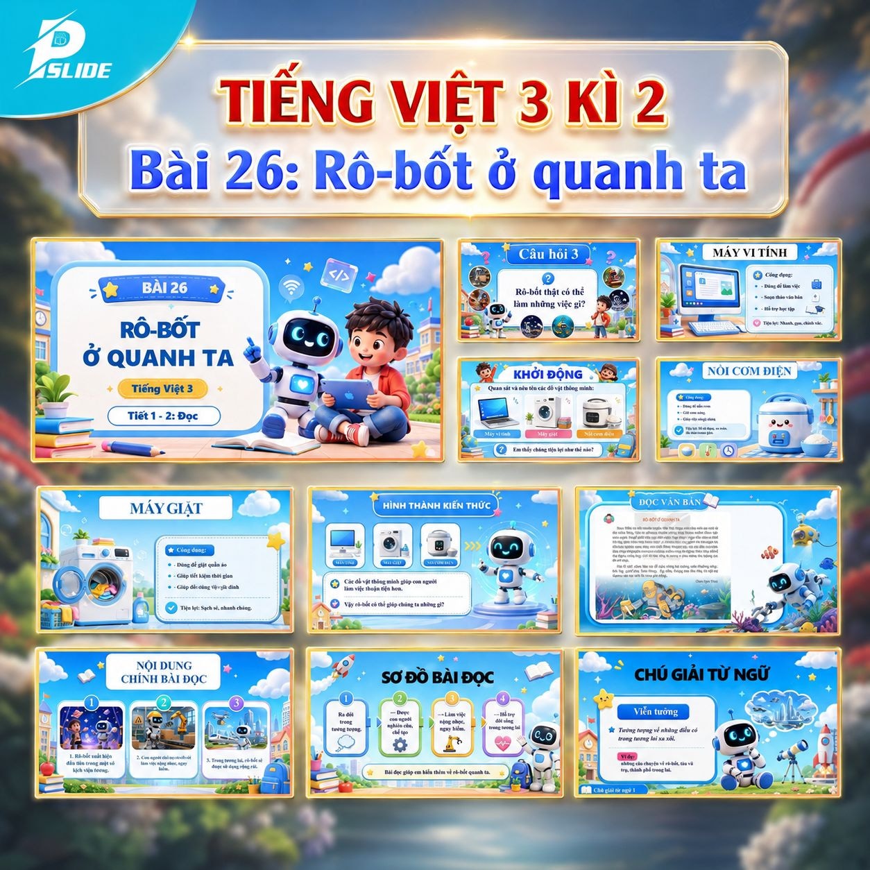 Giáo án Tiếng Việt lớp 3 - Kì 2 - Bài 26: Rô-bốt ở quanh ta