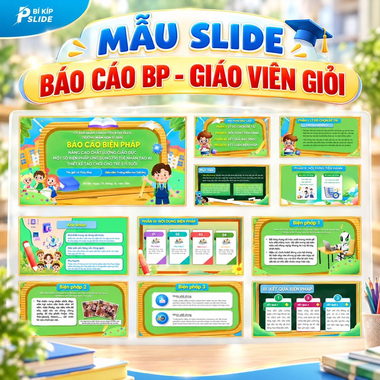 Mẫu Slide Báo Cáo Biện Pháp - Giáo Viên Giỏi (P12)