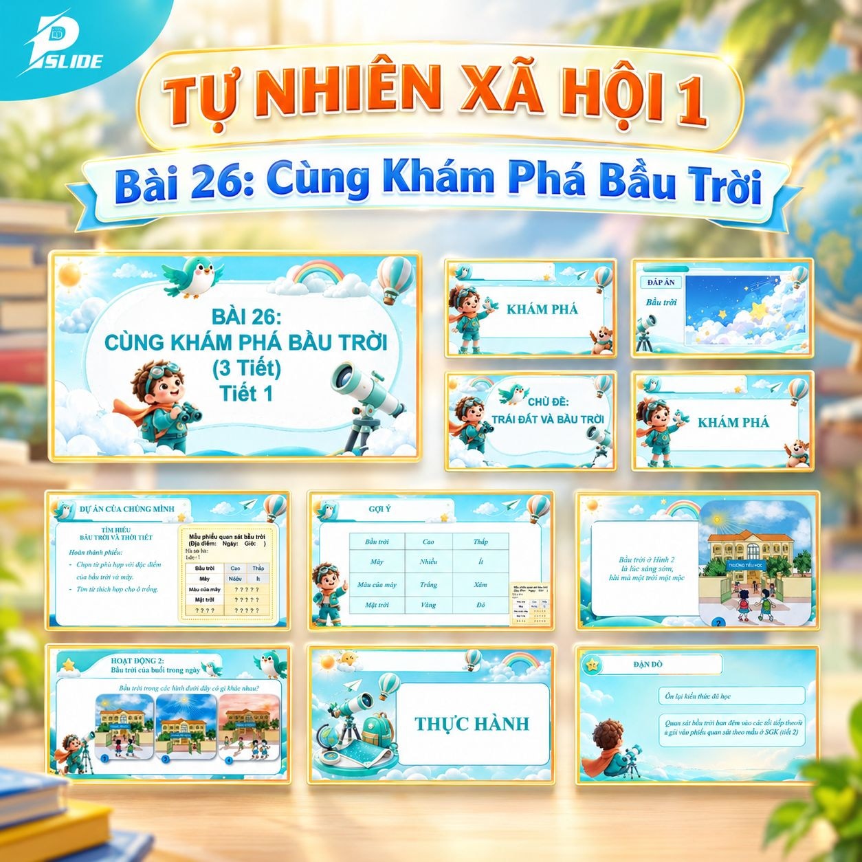 Giáo án Tự nhiên Xã hội lớp 1 - Bài 26: Cùng Khám Phá Bầu Trời