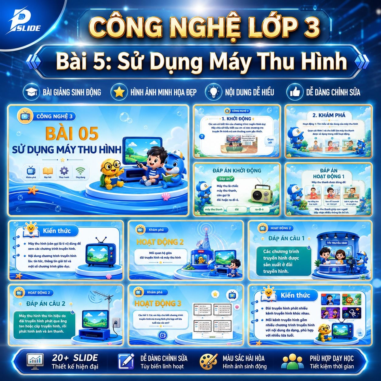 Giáo án Công Nghệ lớp 3 - Bài 5: Sử Dụng Máy Thu Hình