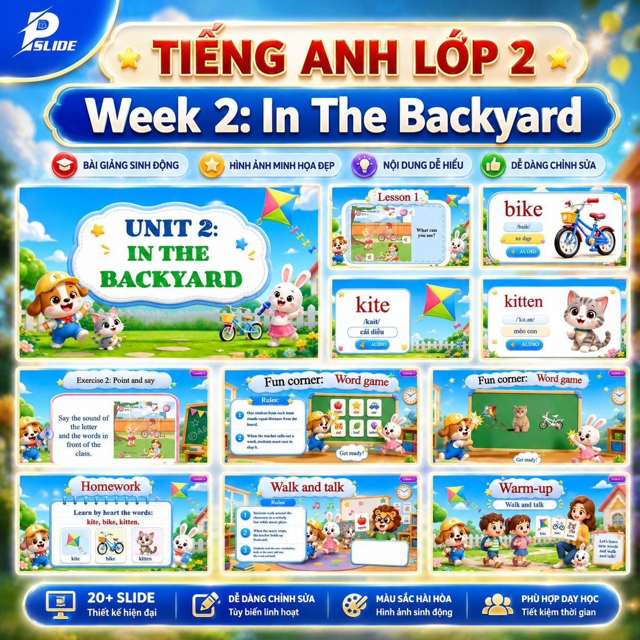 Giáo án Tiếng Anh Lớp 2 - Week 2: In The Backyard