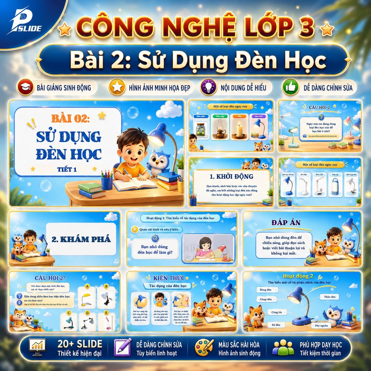 Giáo án Công Nghệ lớp 3 - Bài 2: Sử Dụng Đèn Học