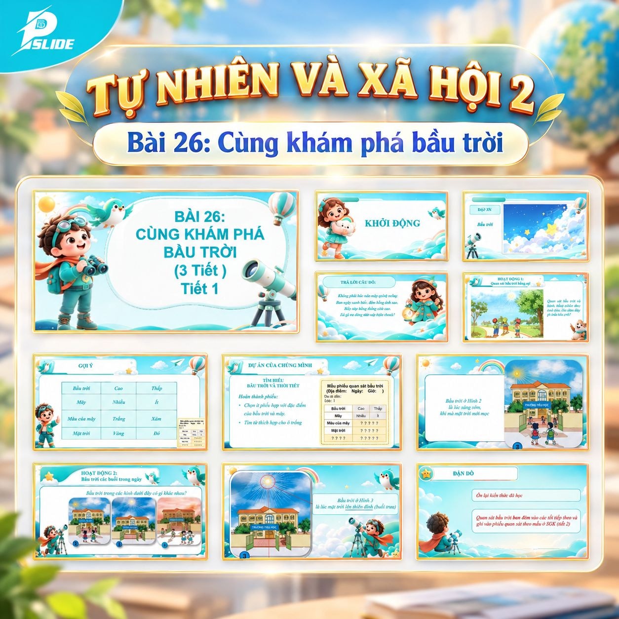 Giáo án Tự nhiên và Xã hội lớp 2 - Bài 26: Cùng khám phá bầu trời