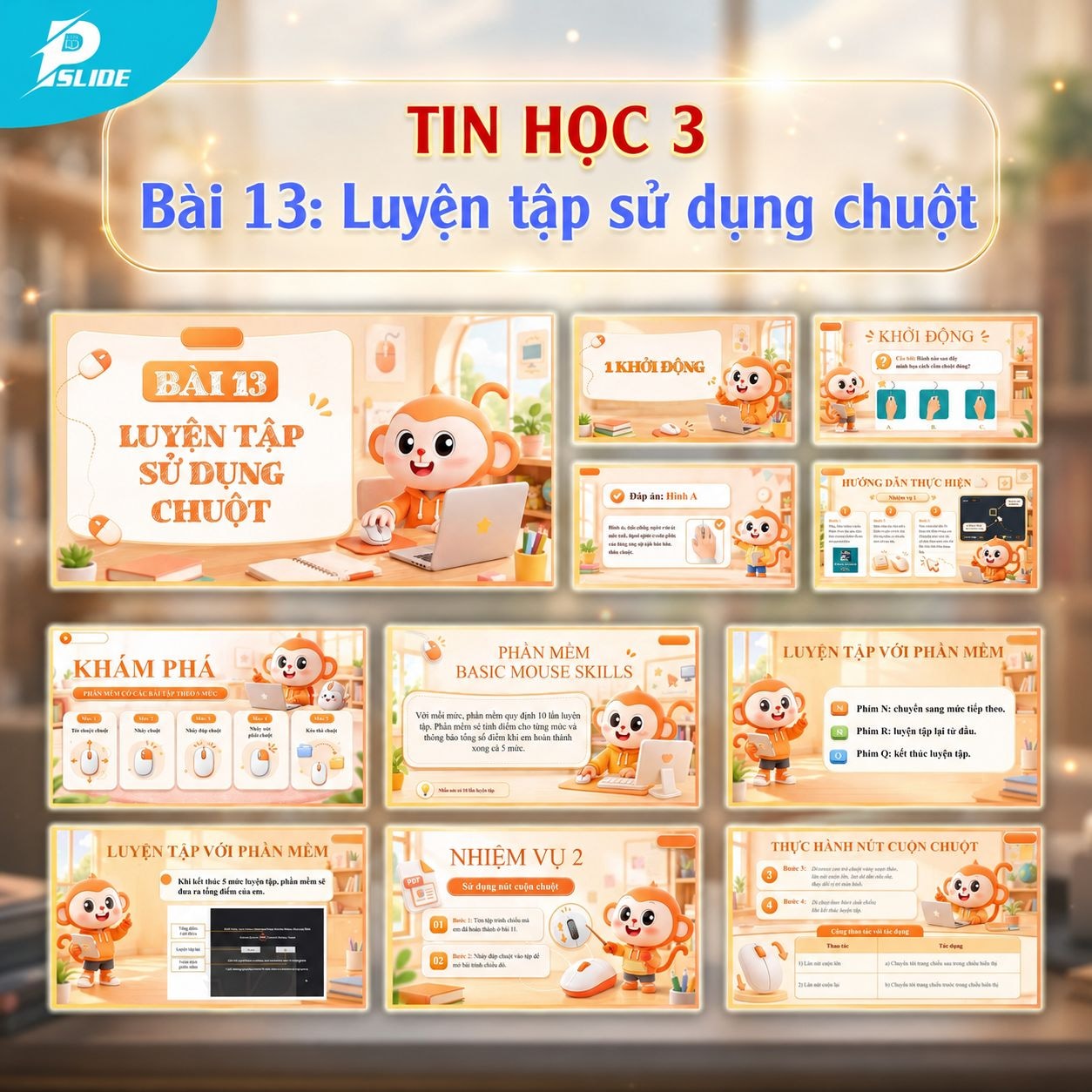 Giáo án Tin học lớp 3 - Bài 13: Luyện tập sử dụng chuột