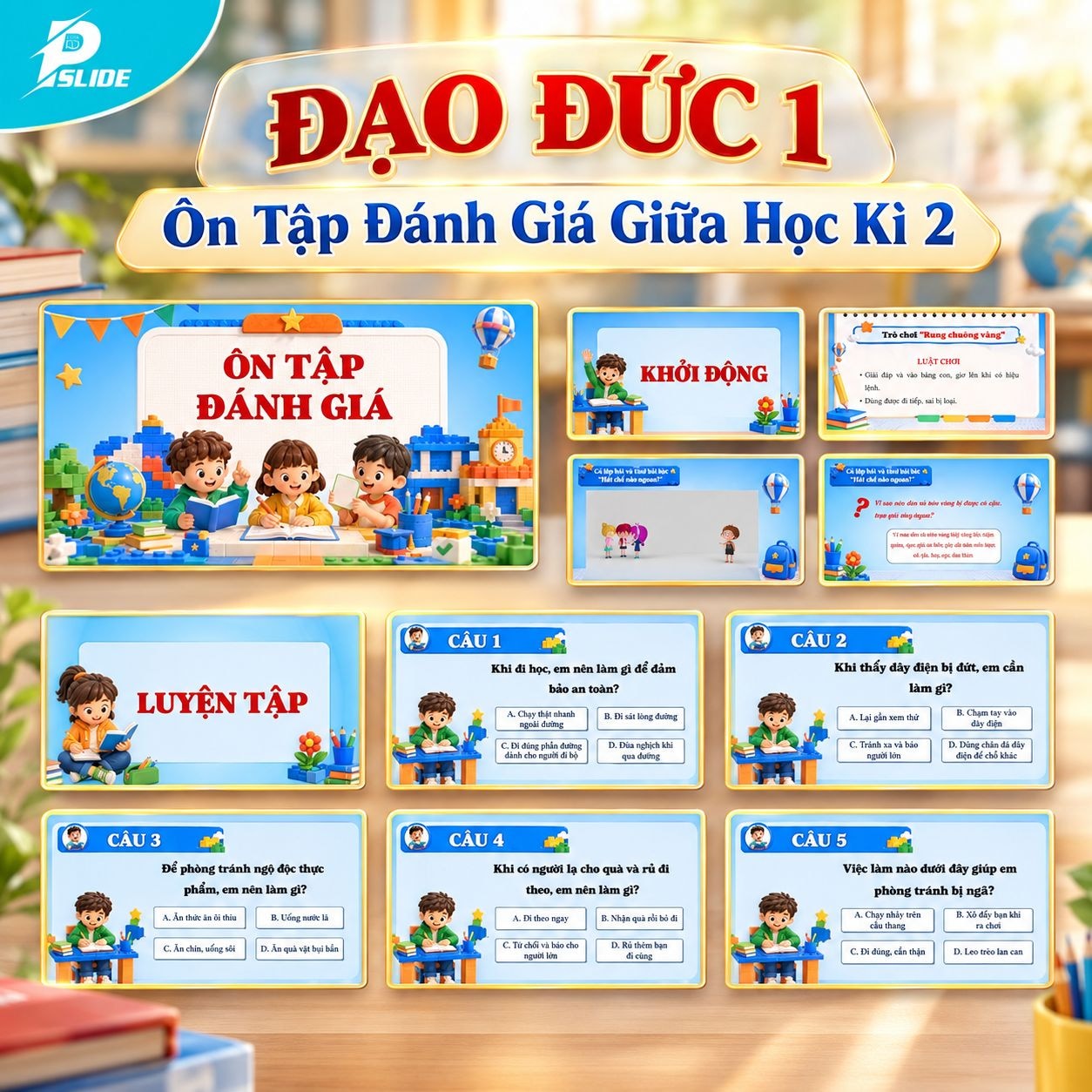 Giáo án Đạo đức lớp 1 - Ôn Tập Đánh Giá Giữa Học Kì 2