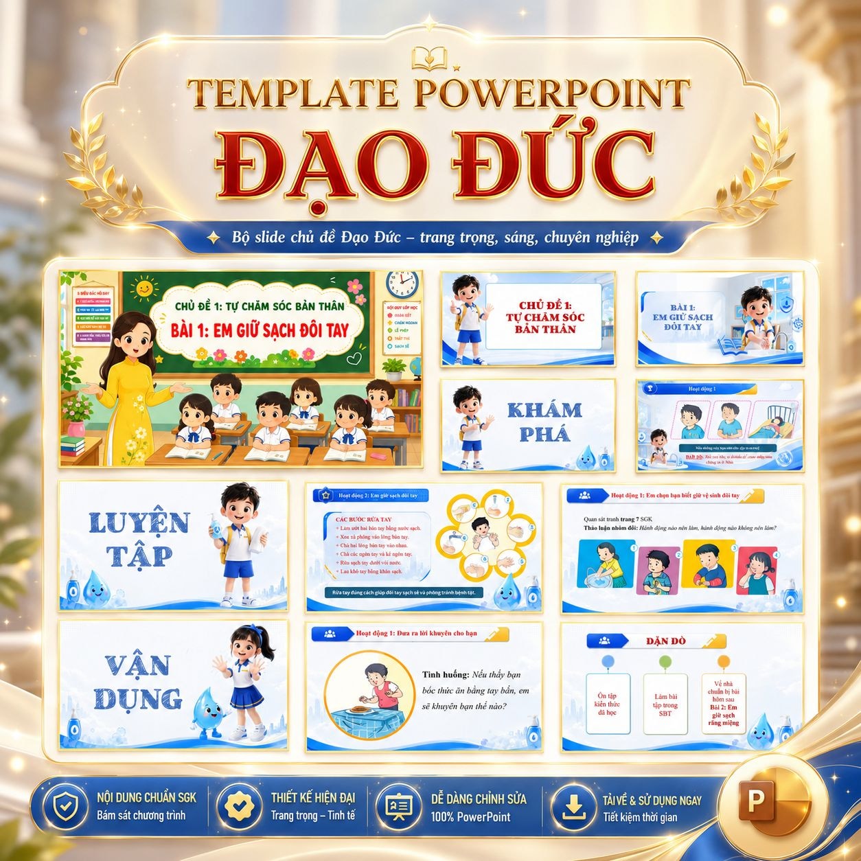 Giáo Án Đạo Đức Lớp 1-  Bài 1 : Em giữ sạch đôi tay 