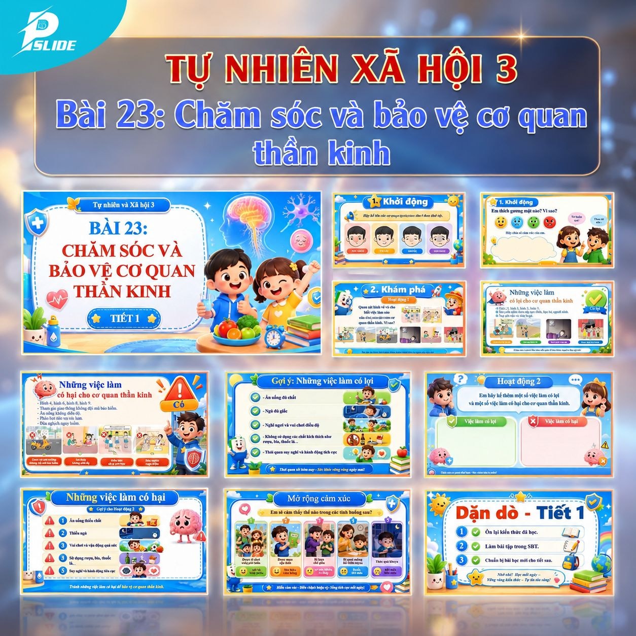 Giáo án Tự nhiên Xã hội lớp 3 - Bài 23: Chăm sóc và bảo vệ cơ quan thần kinh