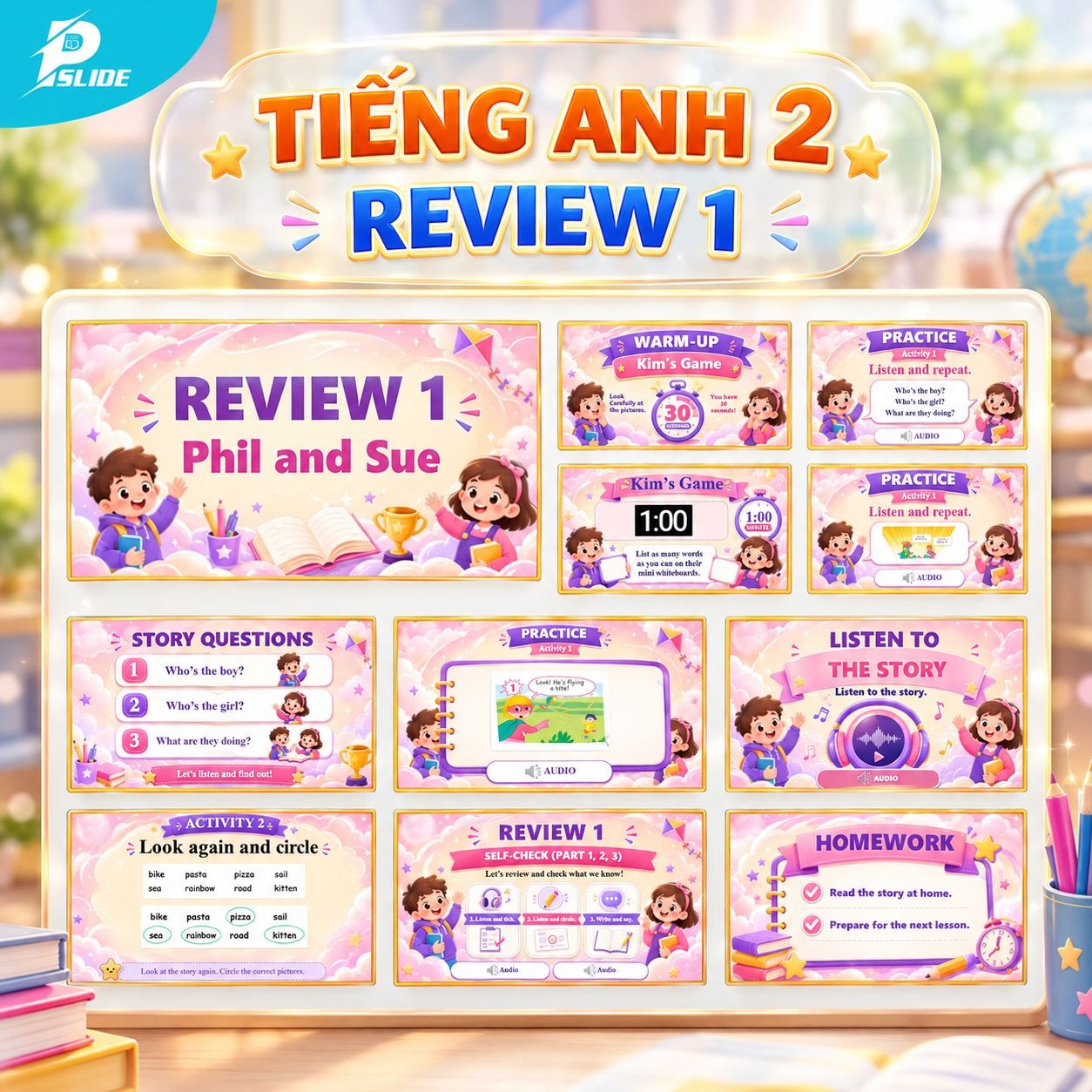 Giáo án Tiếng Anh lớp 2 - REVIEW 1