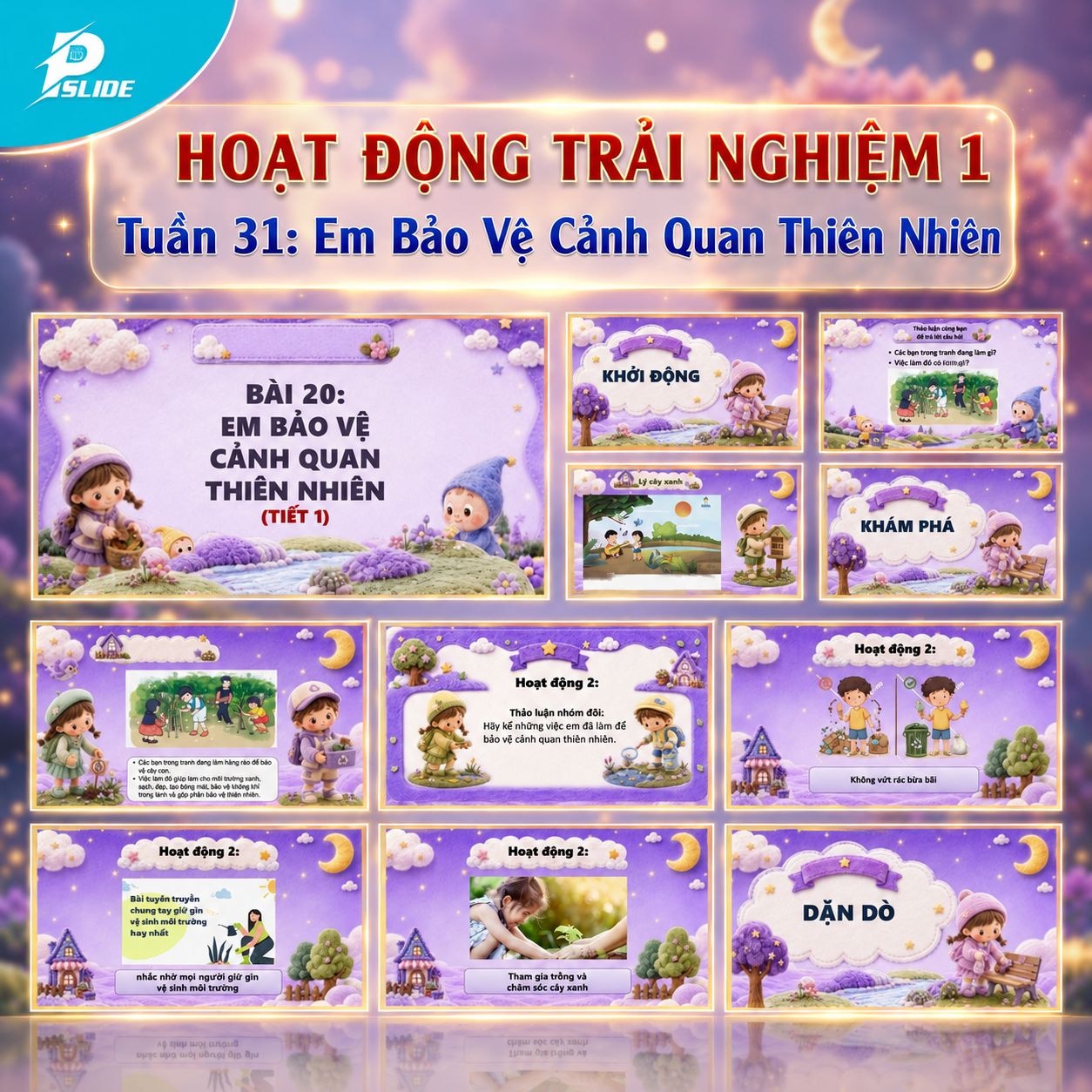 Giáo án Hoạt động trải nghiệm lớp 1 - Tuần 31: Em Bảo Vệ Cảnh Quan Thiên Nhiên
