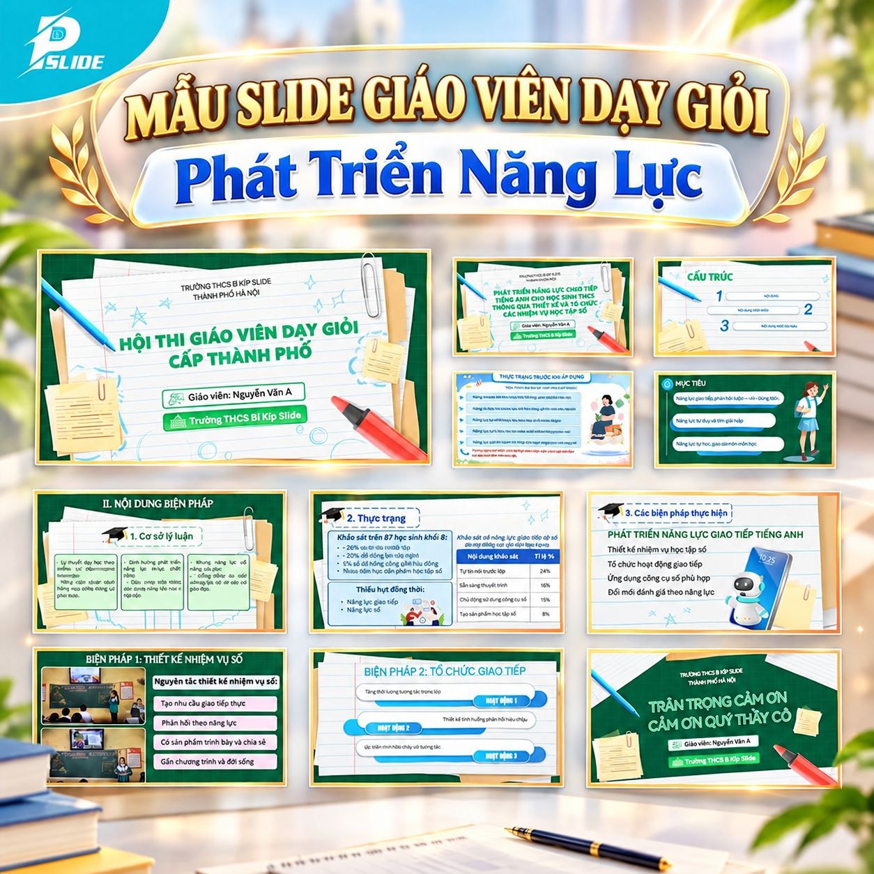 Mẫu Slide Giáo Viên Dạy Giỏi Phát Triển Năng Lực (P22)