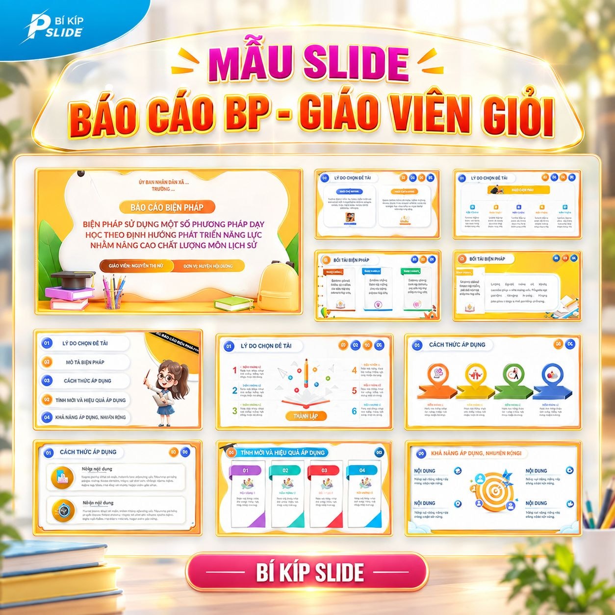 Mẫu Slide Báo Cáo Biện Pháp - Giáo Viên Giỏi (P6)