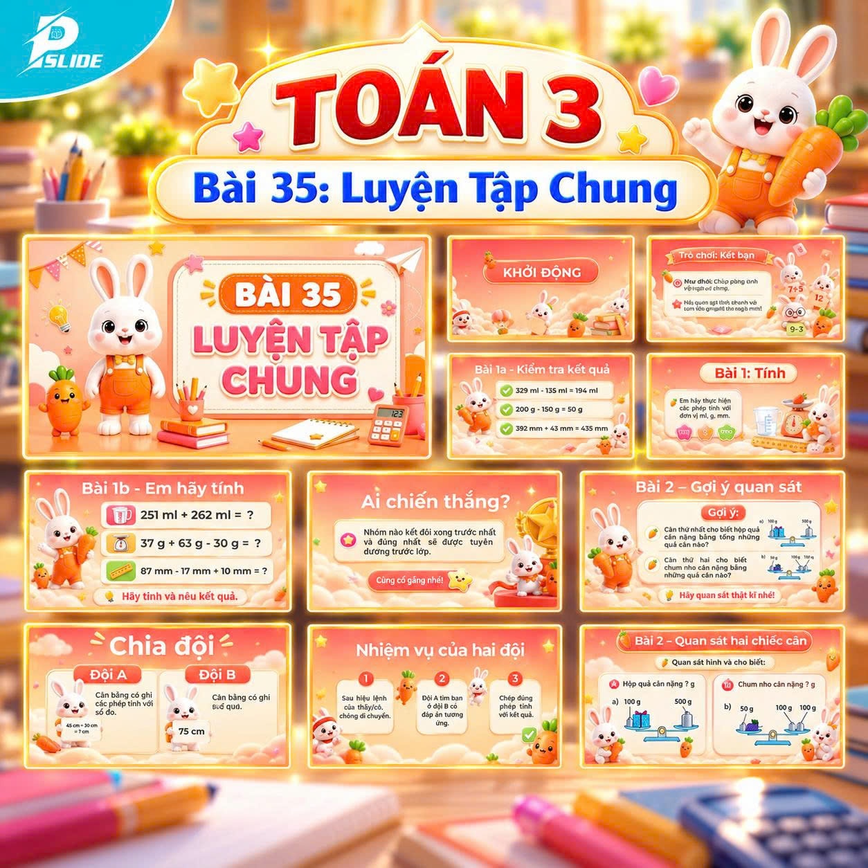 Giáo án Toán lớp 3 - Bài 35: Luyện Tập Chung