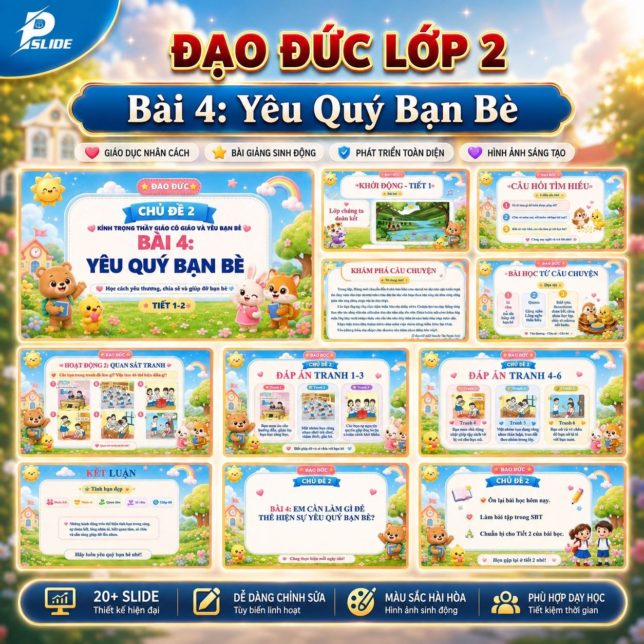 Giáo án Đạo Đức lớp 2 - Bài 4: Yêu Quý Bạn Bè