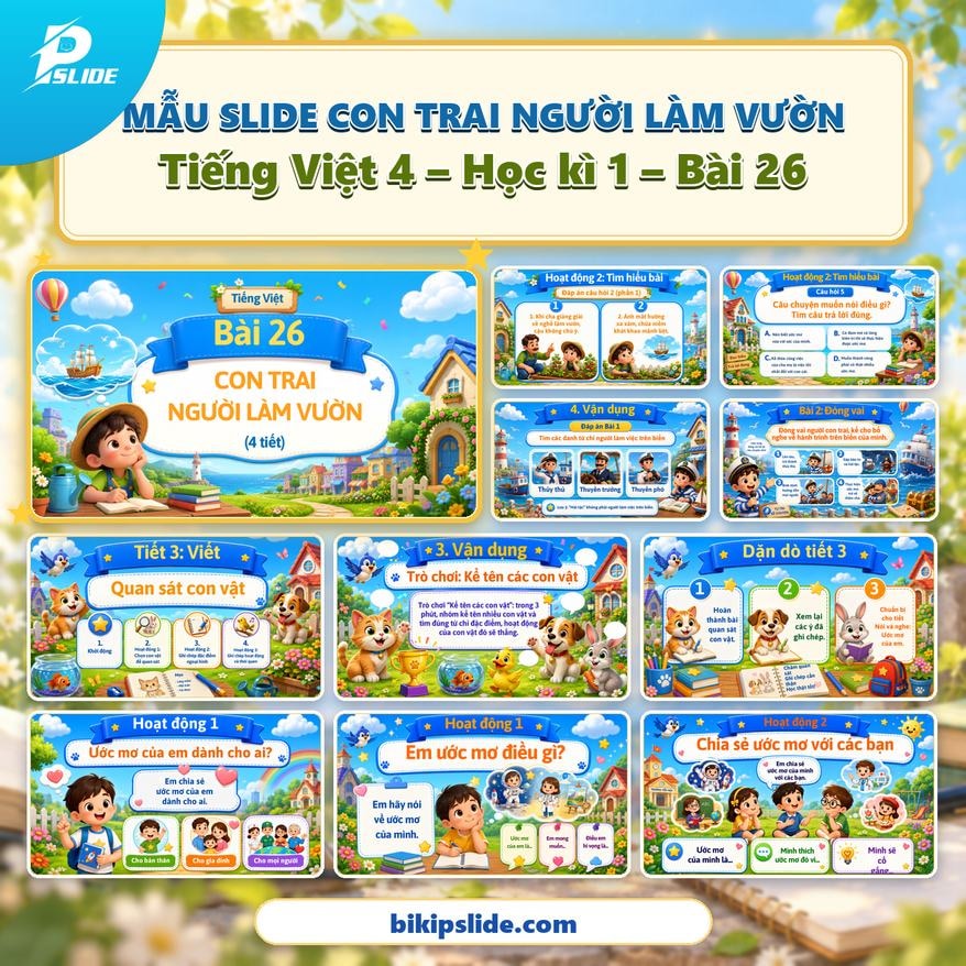 Giáo án Tiếng Việt lớp 4 - Kì 1 - Bài 26: Con trai người làm vườn