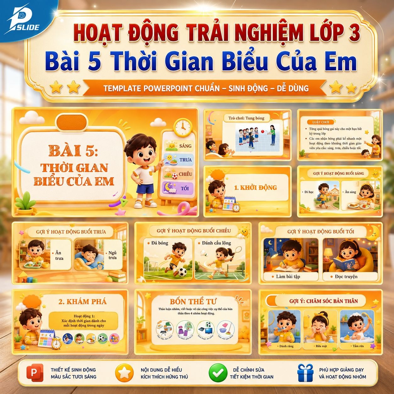 Giáo án Hoạt Động Trải Nhiệm Lớp 3 - Bài 5: Thời Gian Biểu Của Em