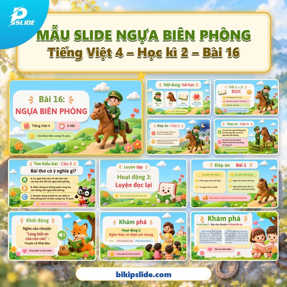 Giáo án Tiếng Việt lớp 4 - Kì 2 - Bài 16: Ngựa biên phòng