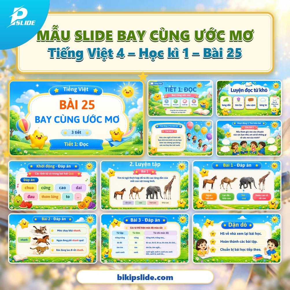 Giáo án Tiếng Việt lớp 4 - Kì 1 - Bài 25: Bay cùng ước mơ