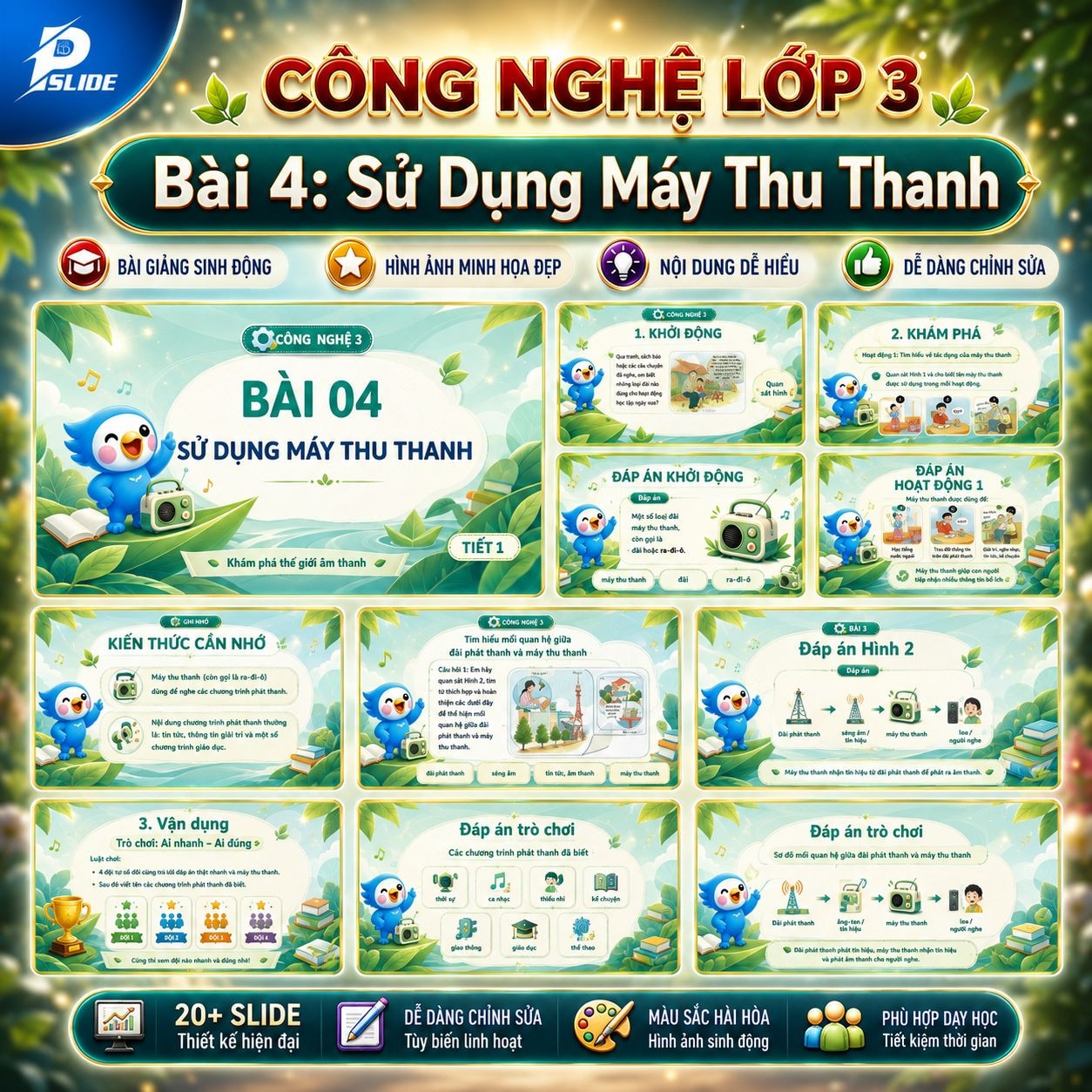 Giáo án Công Nghệ lớp 3 - Bài 4: Sử Dụng Máy Thu Thanh