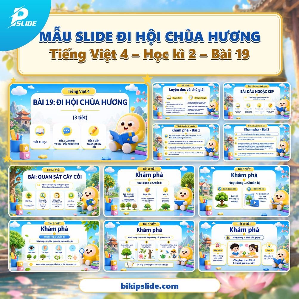 Giáo án Tiếng Việt lớp 4 - Kì 2 - Bài 19: Đi hội chùa Hương