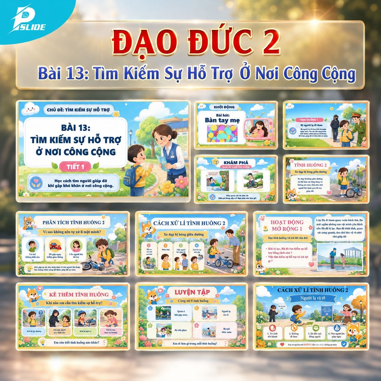Giáo án Đạo đức lớp 2 - Bài 13: Tìm Kiếm Sự Hỗ Trợ Ở Nơi Công Cộng