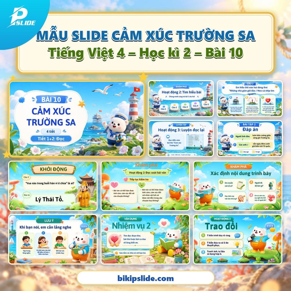 Giáo án Tiếng Việt lớp 4 - Kì 2 - Bài 10: Cảm xúc Trường Sa