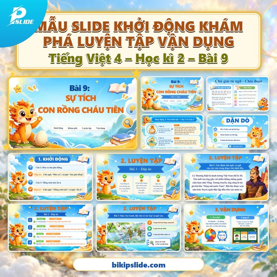 Giáo án Tiếng Việt lớp 4 - Kì 2 - Bài 9: Sự tích Con Rồng Cháu Tiên