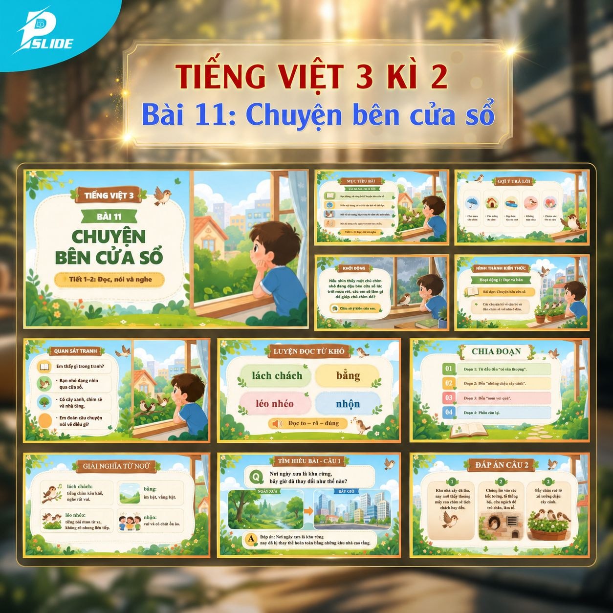 Giáo án Tiếng Việt lớp 3 - Kì 2 - Bài 11: Chuyện bên cửa sổ