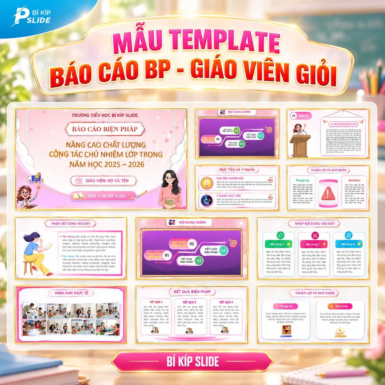 Mẫu Slide Báo cáo biện pháp - Giáo viên giỏi (P10)