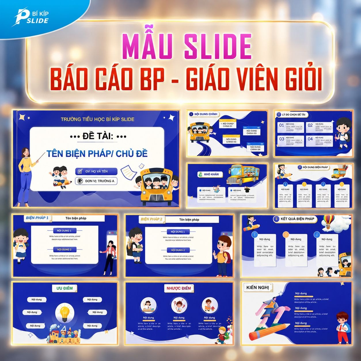 Mẫu Slide Báo Cáo Biện Pháp - Giáo Viên Giỏi (P4)
