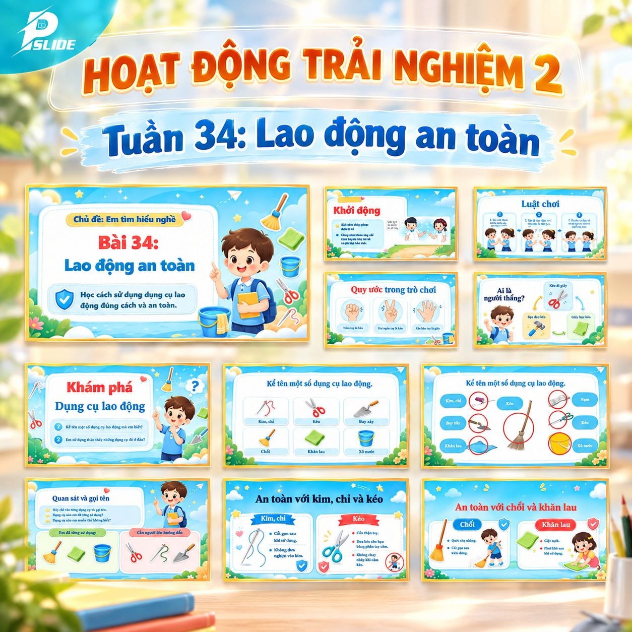 Giáo án Hoạt động trải nghiệm lớp 2 - Tuần 34: Lao động an toàn